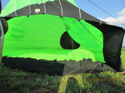 Blick in die Innenseite des Kermi Ballons